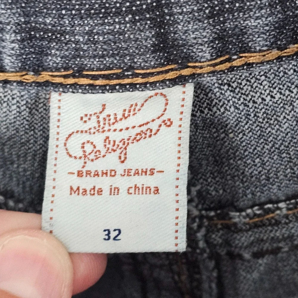 True‎ Religion Jeans Mens 32 Denim High Rise Comfort Straight Leg M24201219